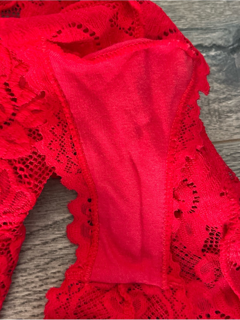 Adore Me Red Floral Lace Halter Teddy - Picture 6 of 6